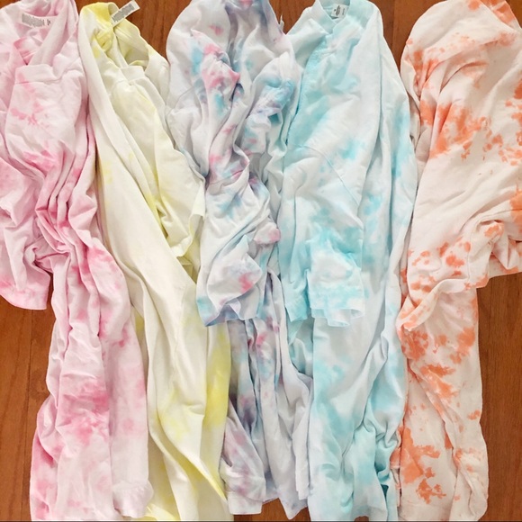 NEW soft TIE DYE SET top shorts S-5X spring trendy - Picture 5 of 9